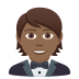 🤵🏾 person in tuxedo: medium-dark skin tone display on JoyPixels